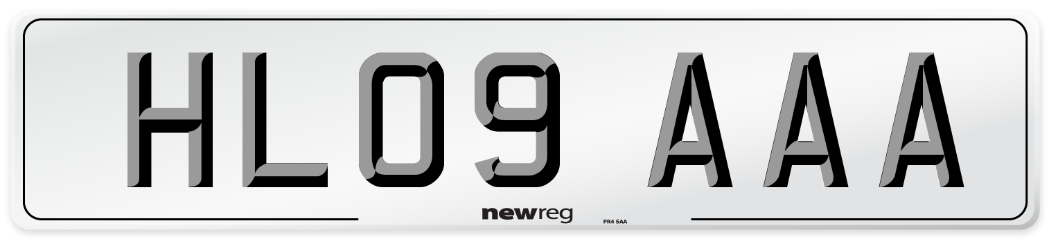 HL09 AAA Number Plate from New Reg